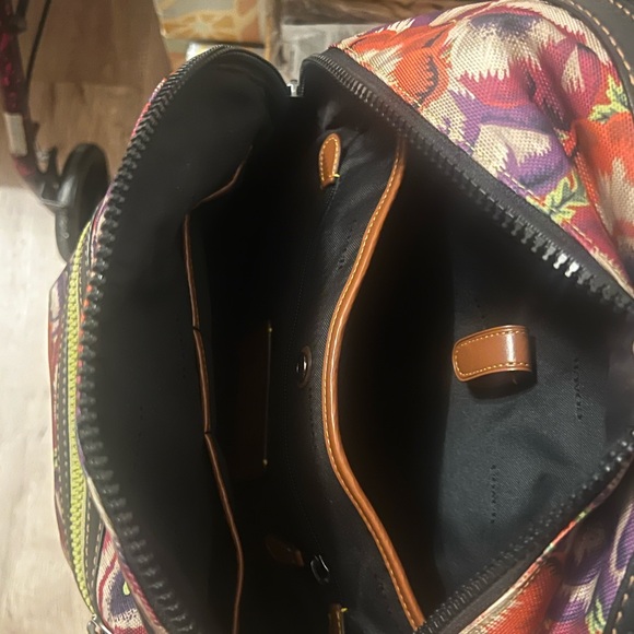 Coach Academy Backpack with Kaffe Fassett Print and Signature Coach Patch - Picture 6 of 7